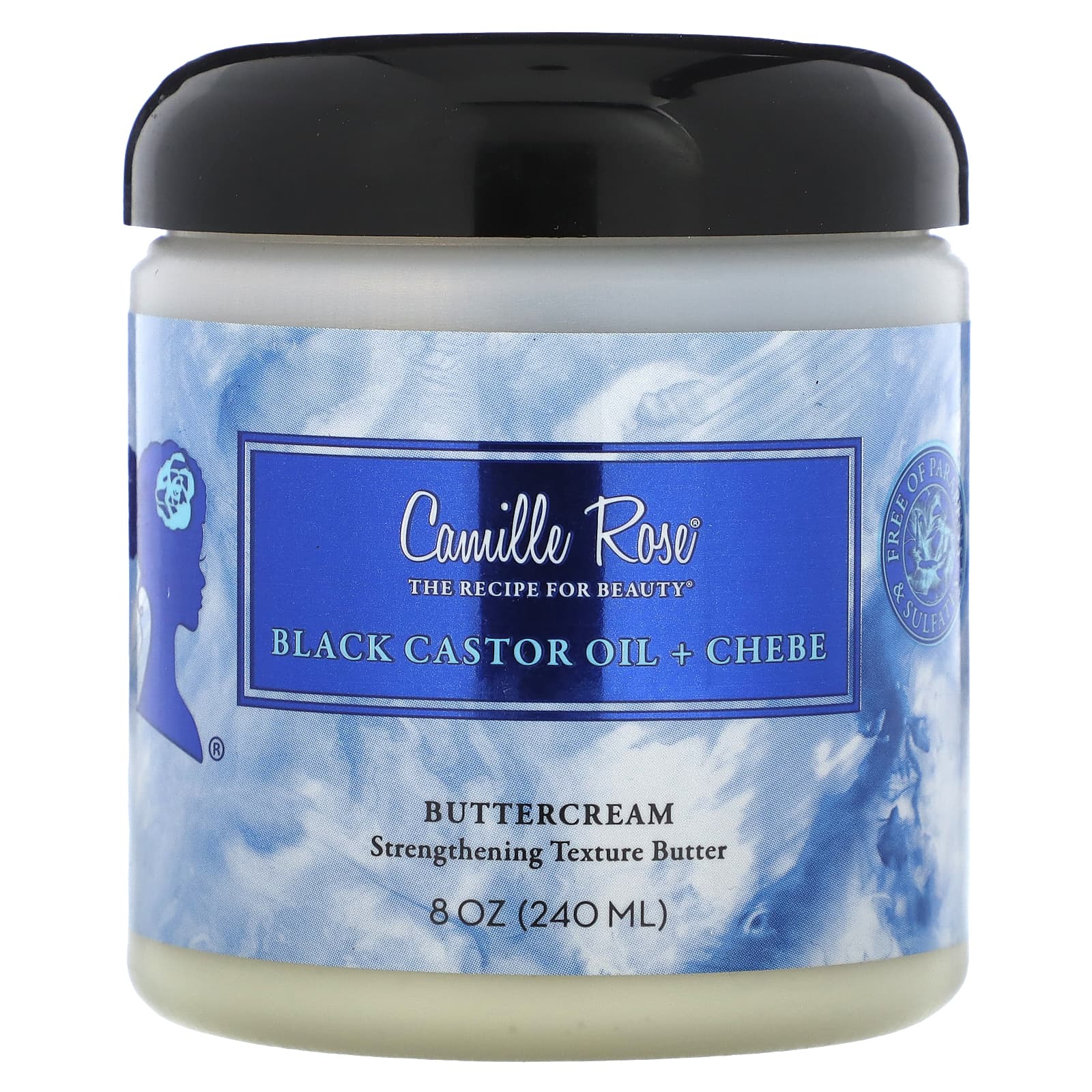 Camille Rose-Black Castor Oil + Chebe-Butter Cream-8 oz (240 ml)