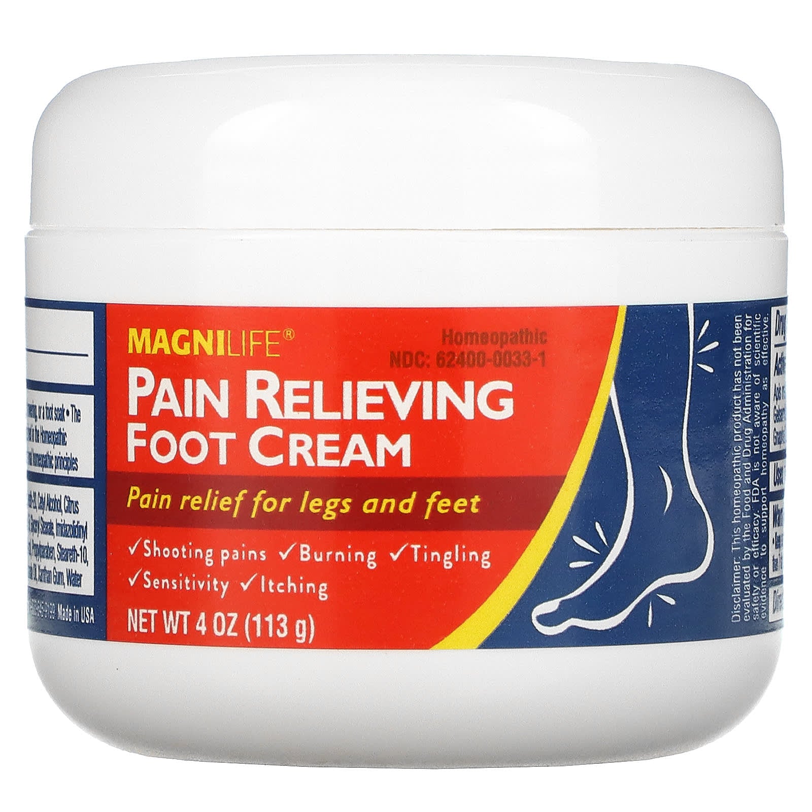 MagniLife-Pain Relieving Foot Cream-4 oz (113 g)