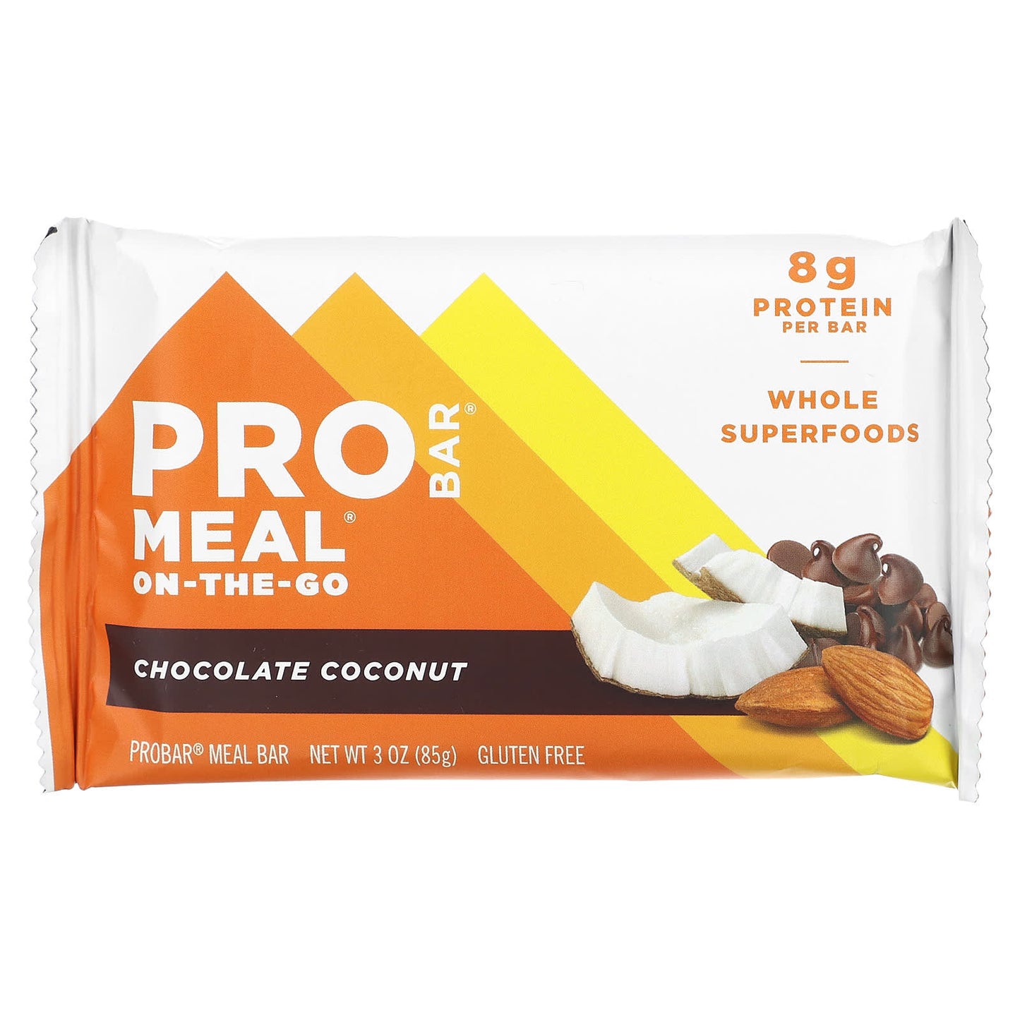 ProBar, Meal On-The-Go Bar, Chocolate Coconut, 12 Bars, 3 oz (85 g) Each