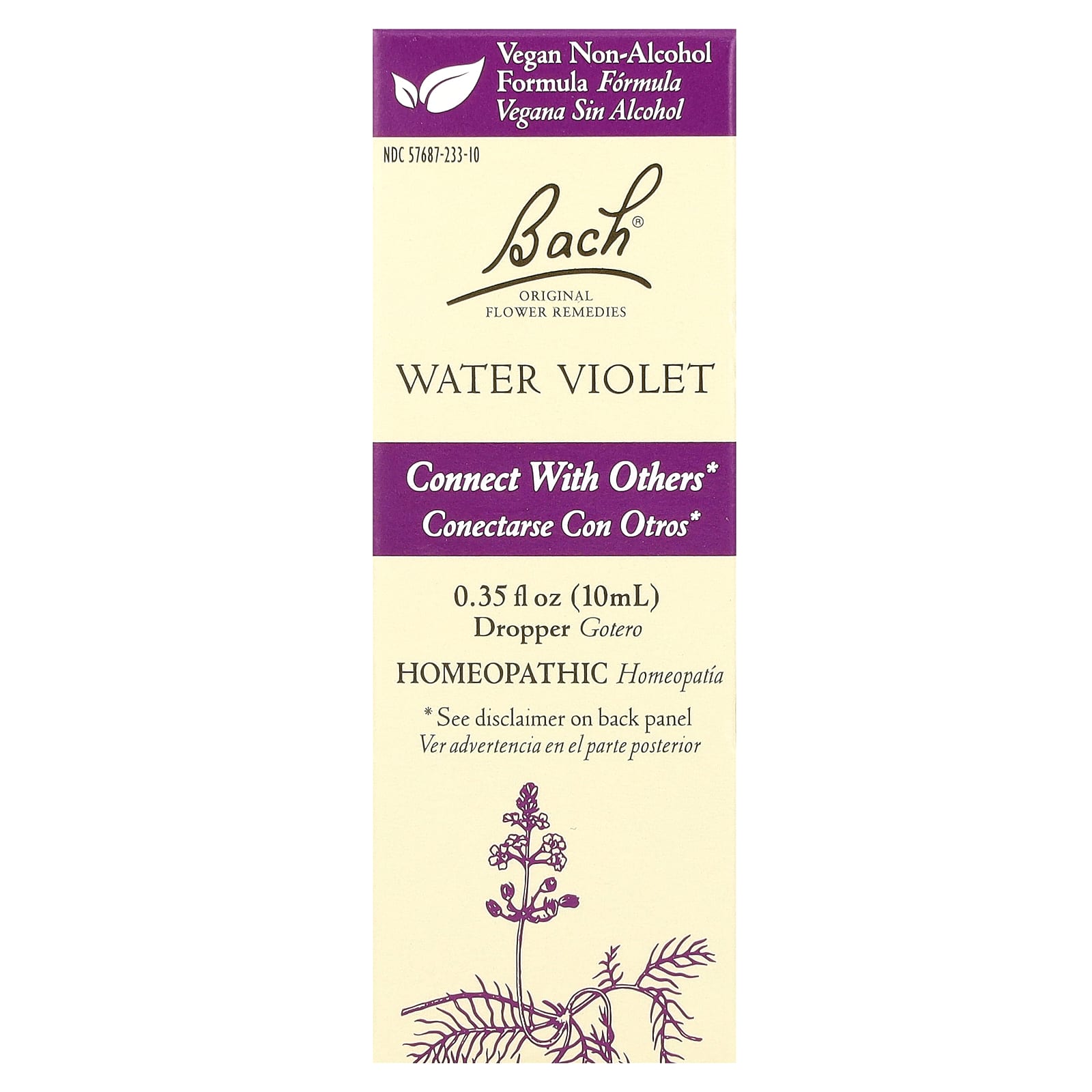 Bach-Original Flower Remedies-Water Violet-0.35 fl oz (10 ml)