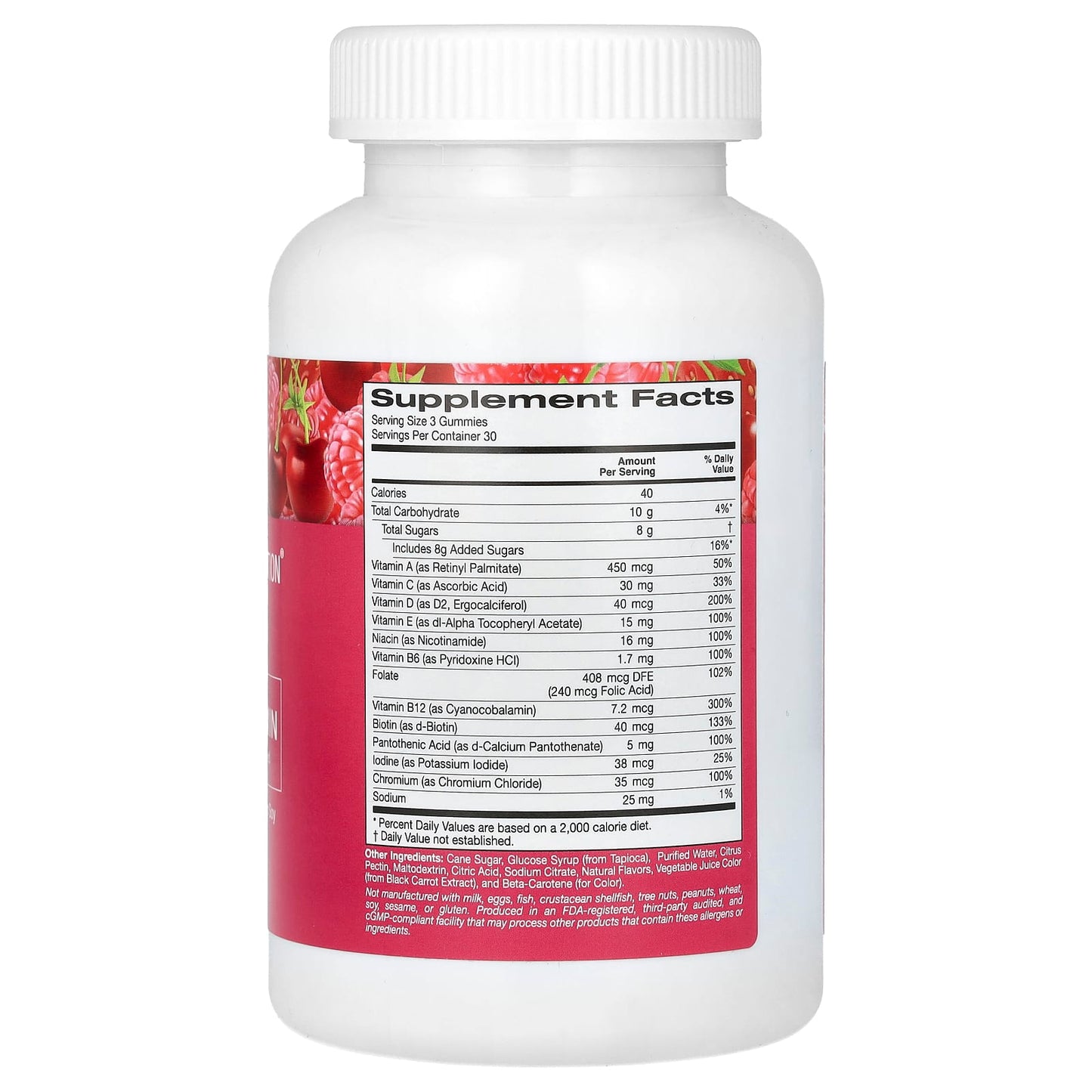 California Gold Nutrition, Women’s Multivitamin Gummies, Cherry, Strawberry, and Raspberry Flavors, 90 Gummies