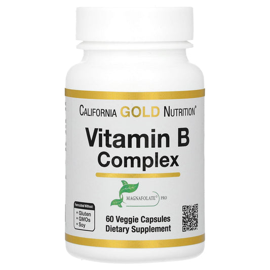 California Gold Nutrition-Vitamin B Complex-60 Veggie Capsules