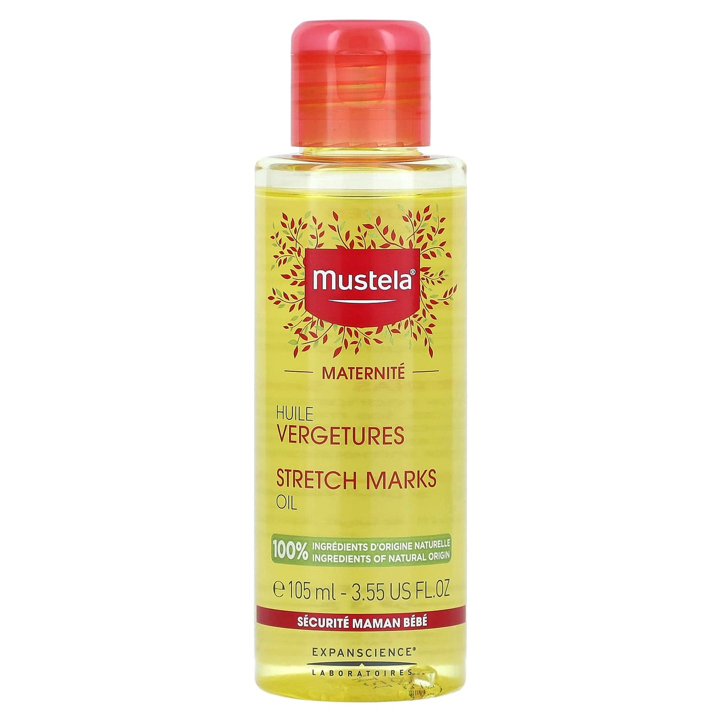 Mustela, Stretch Marks Oil, Fragrance Free, 3.55 fl oz (105 ml)