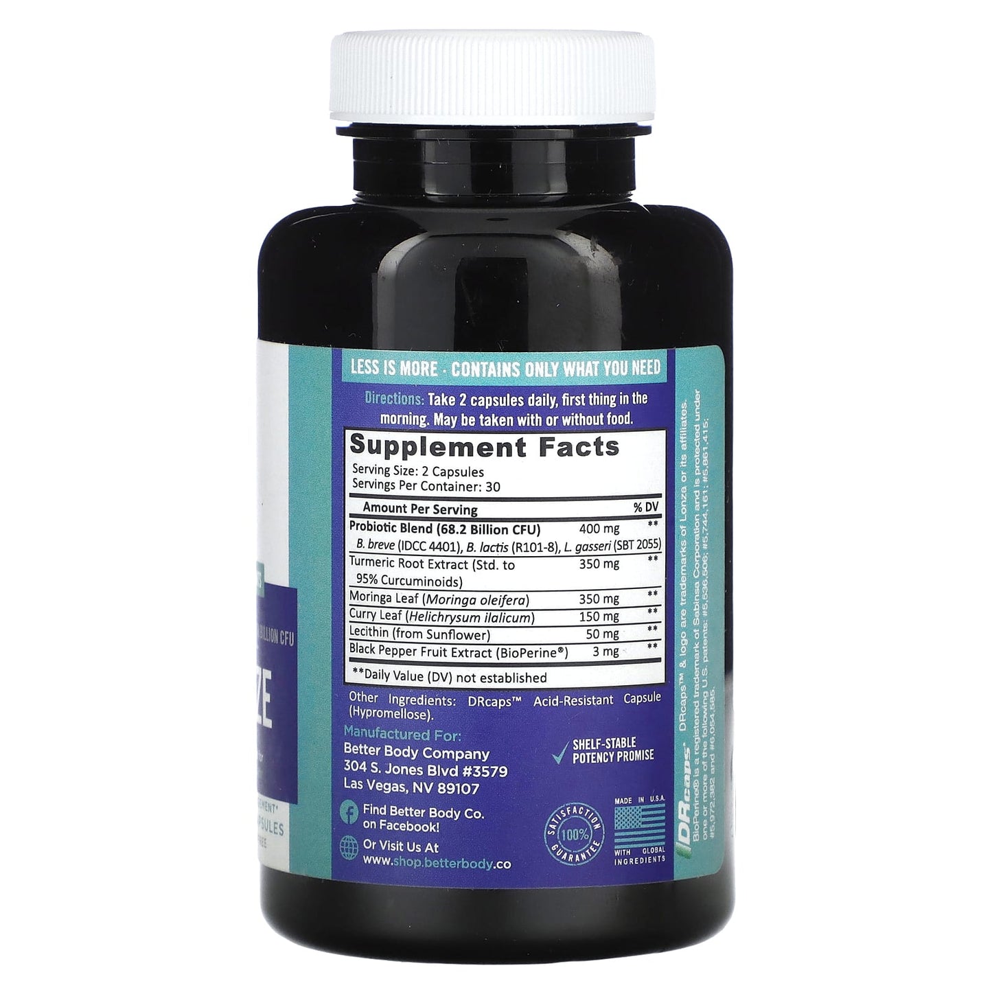 Better Body Co., Provitalize, 60 Acid-Resistant Capsules