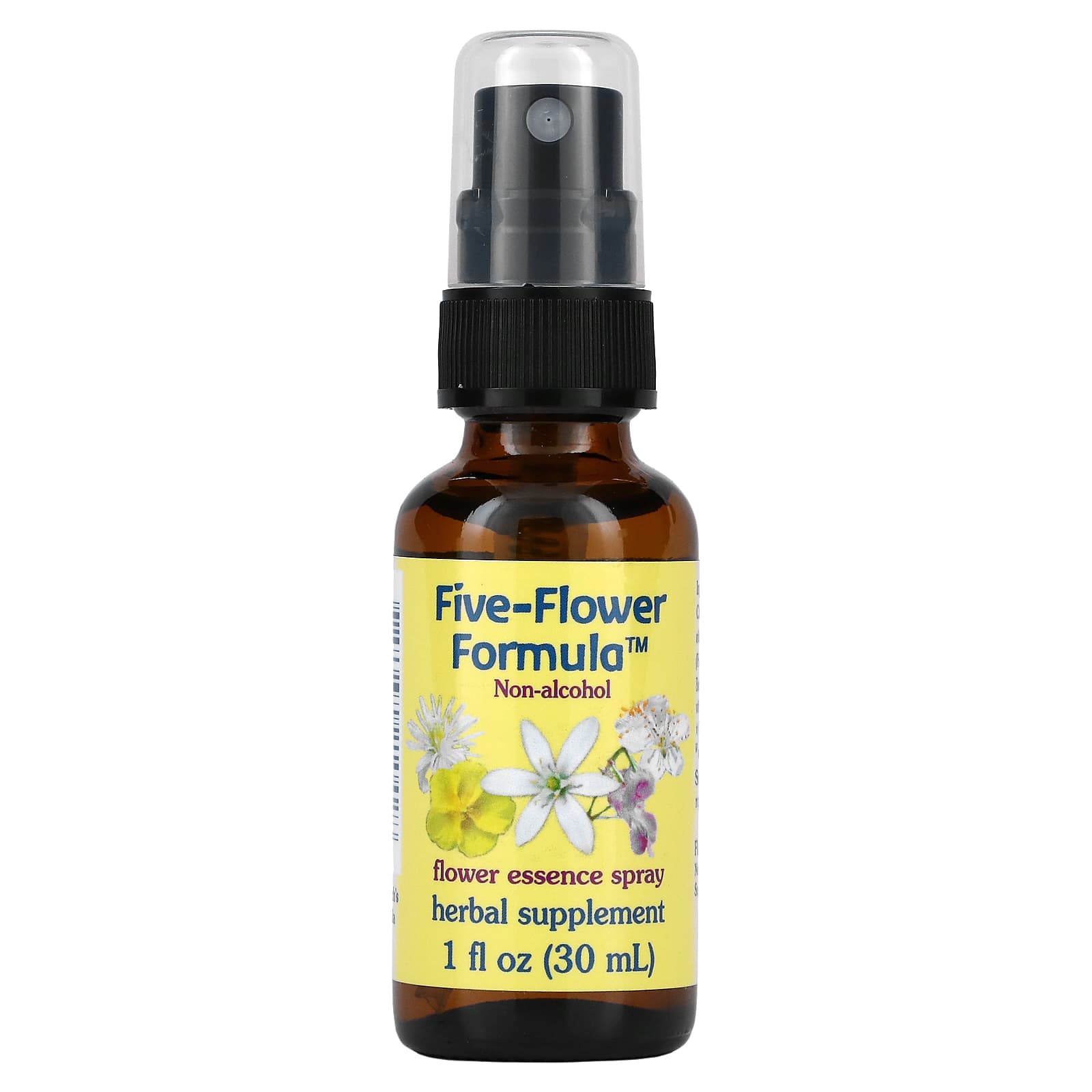 Flower Essence Services-Five-Flower Formula-Flower Essence Spray-Non-Alcoholic-1 fl oz (30 ml)