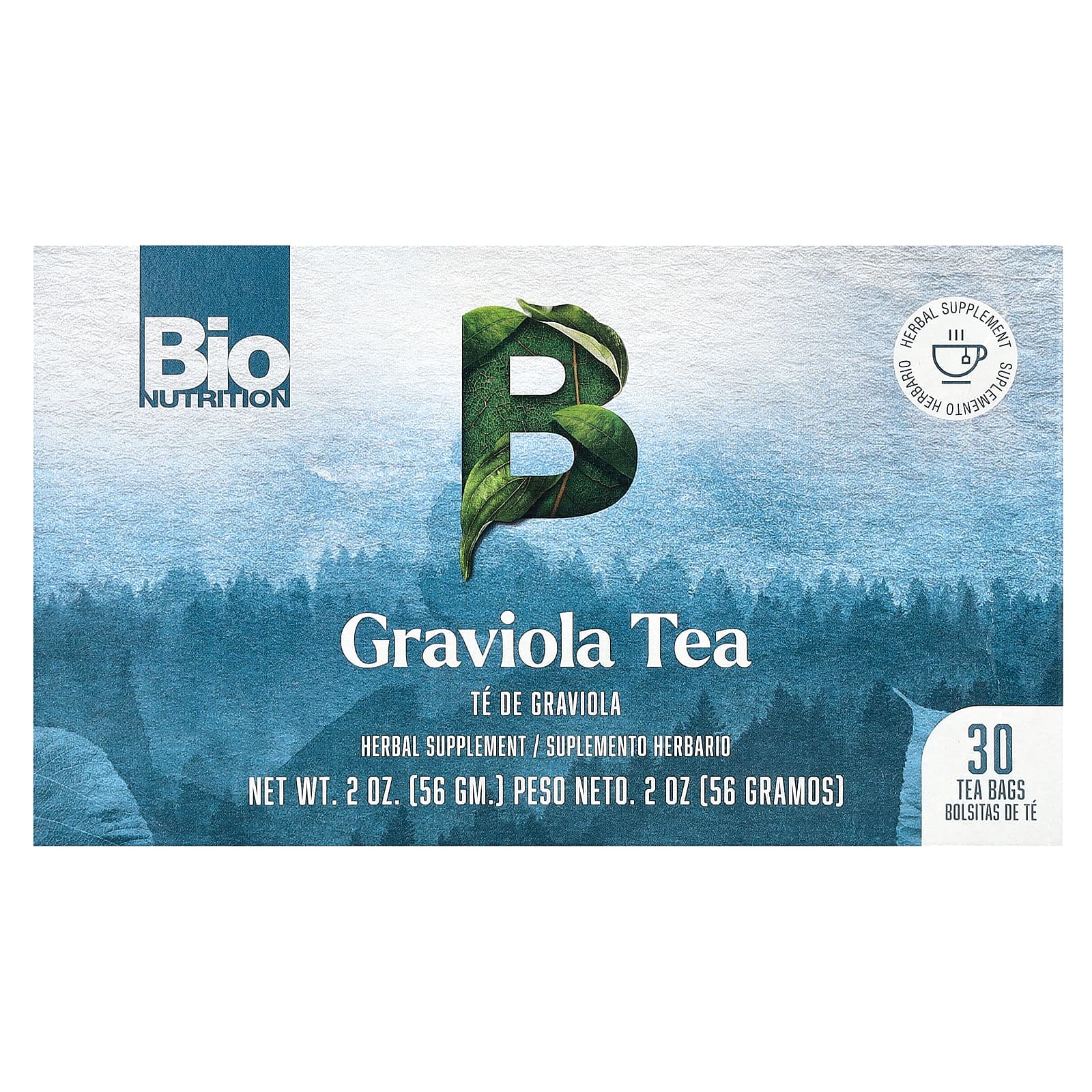 Bio Nutrition-Graviola Tea-Caffeine Free-30 Tea Bags-2 oz (56 g)