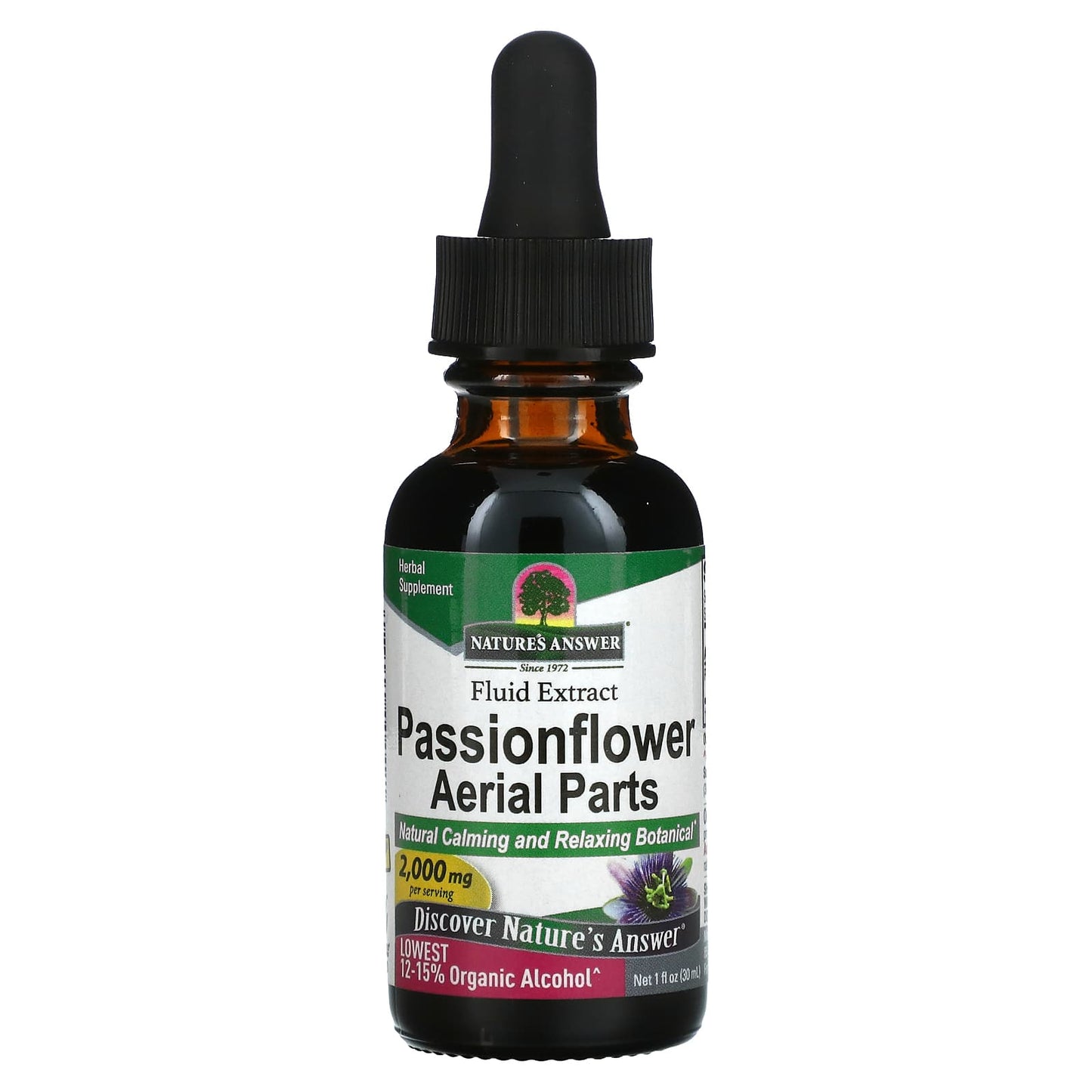 Nature's Answer-Passionflower Aerial Parts-Fluid Extract-2,000 mg-1 fl oz (30 ml)