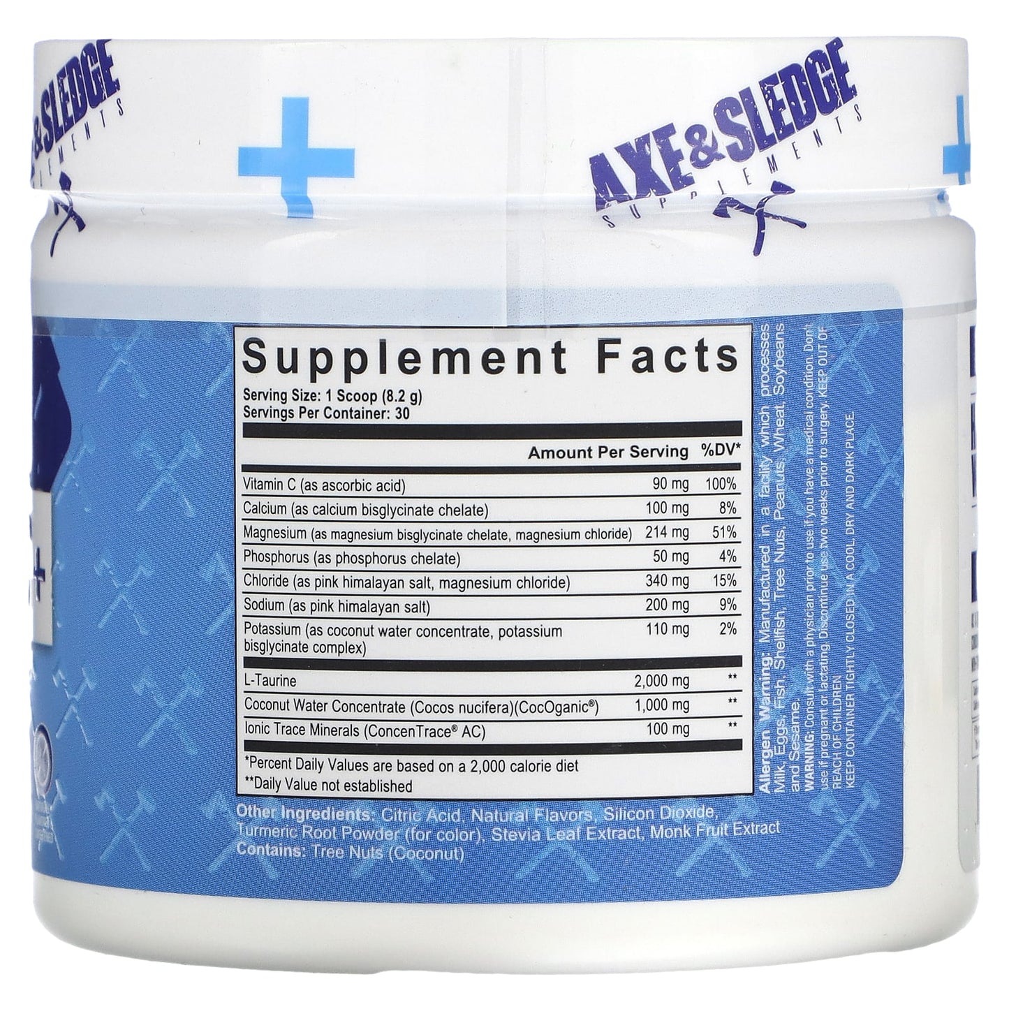 Axe & Sledge Supplements, Electrolytes+, Lemon lime, 8.677 oz (246 g)