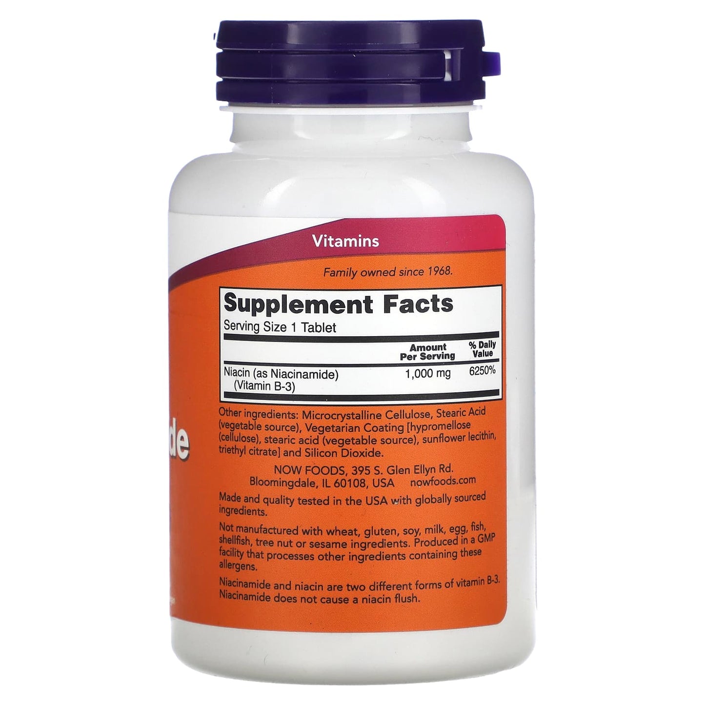 NOW Foods, Niacinamide, 1,000 mg, 90 Tablets