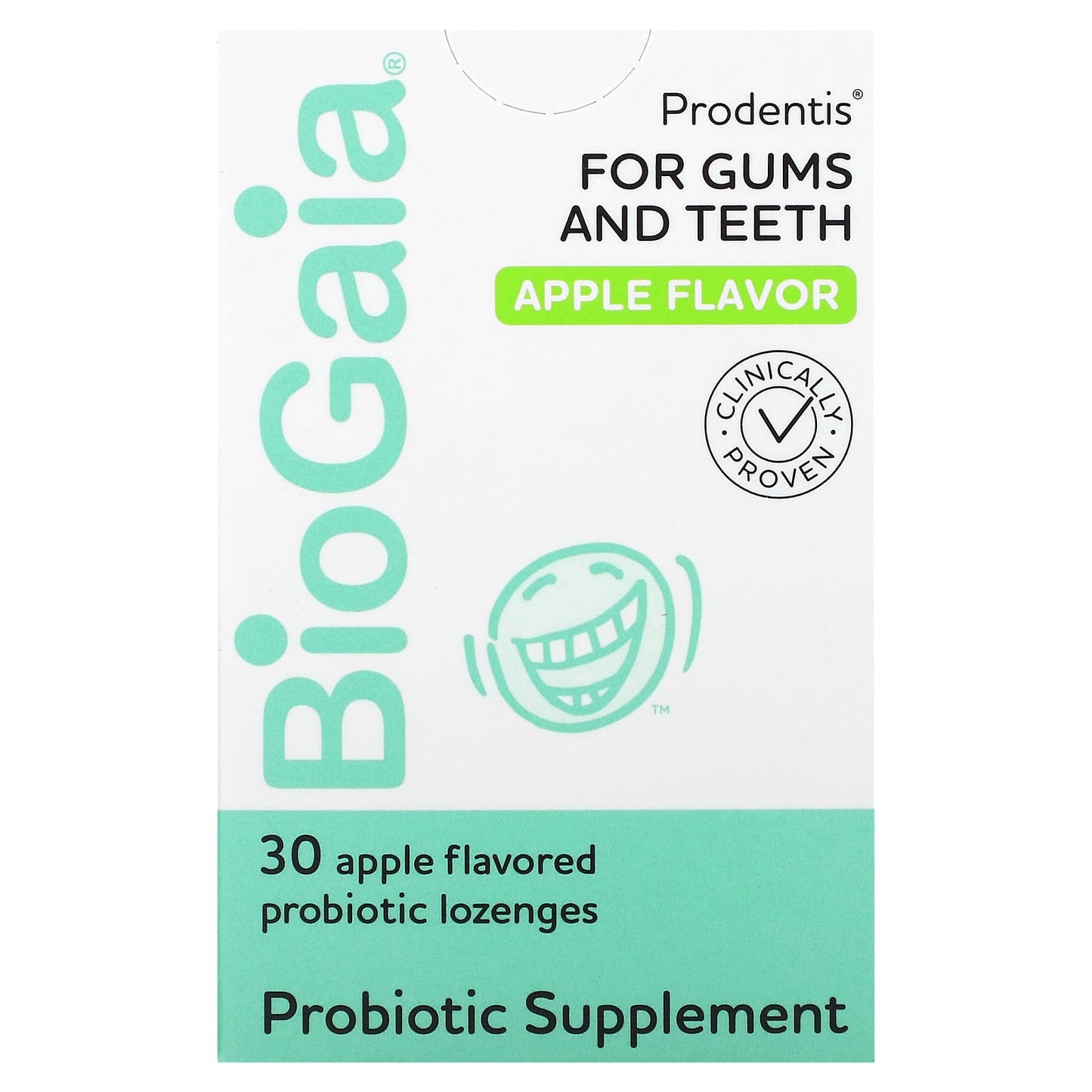 BioGaia-Prodentis For Gums And Teeth-Apple-30 Probiotic Lozenges