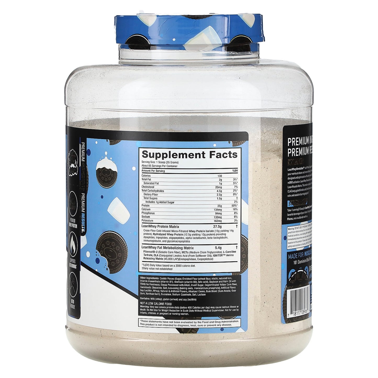 MuscleSport, Lean Whey, Iso-Hydro, Cookies & Cream, 5 lbs (2,268 g)