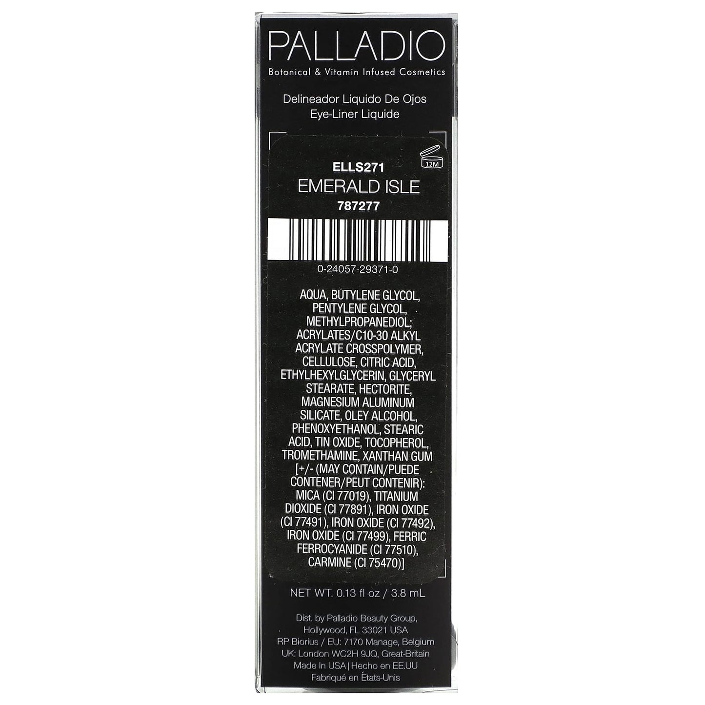 Palladio, Liquid Eyeliner, Emerald Isle ELLS271, 0.13 fl oz (3.8 ml)