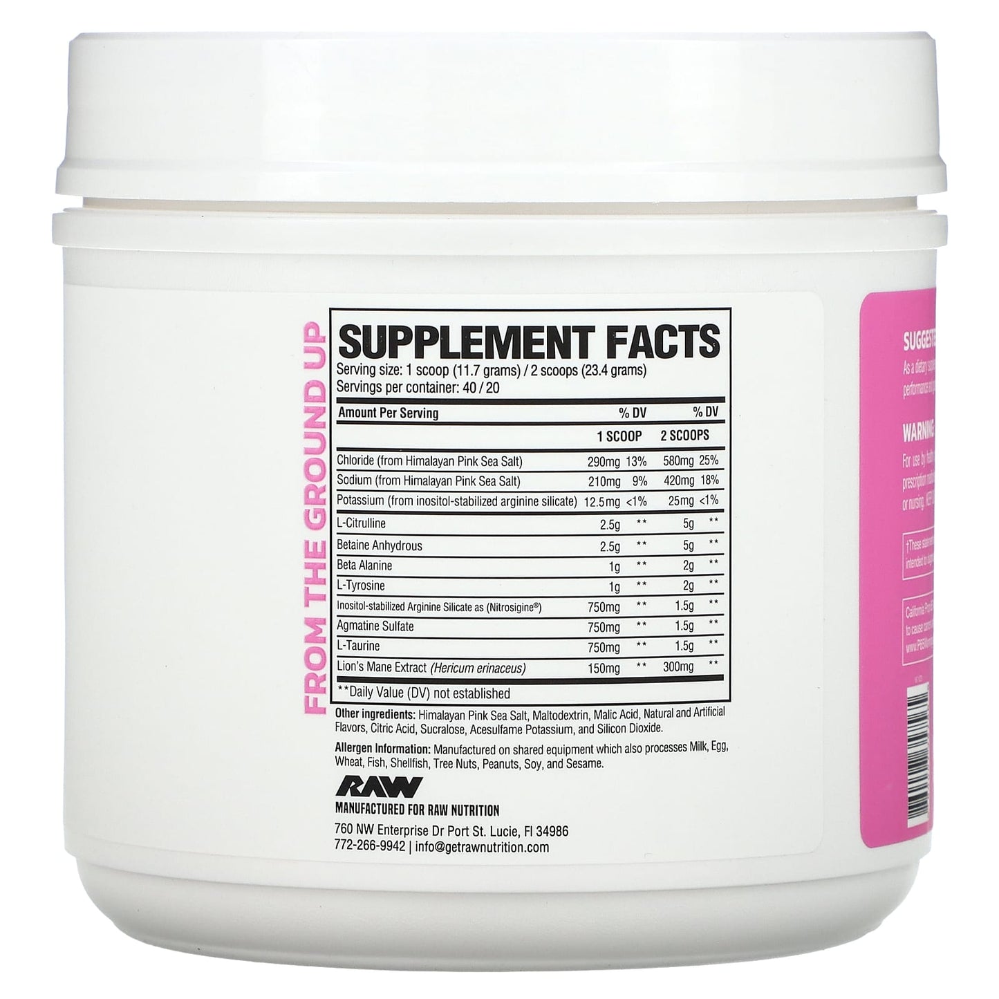 Raw Nutrition, Pump, Non-Stim, Watermelon, 16.57 oz (470 g)