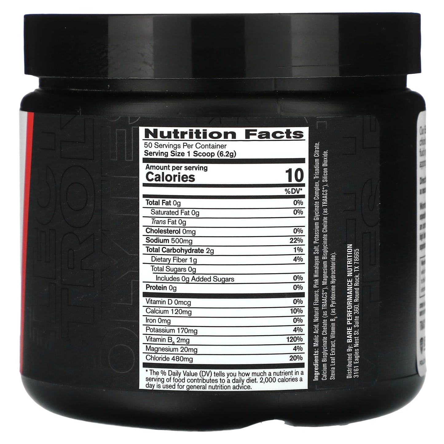 Bare Performance Nutrition, Electrolytes, Hydration Drink Mix, Lemon Lime, 10.9 oz (310 g)