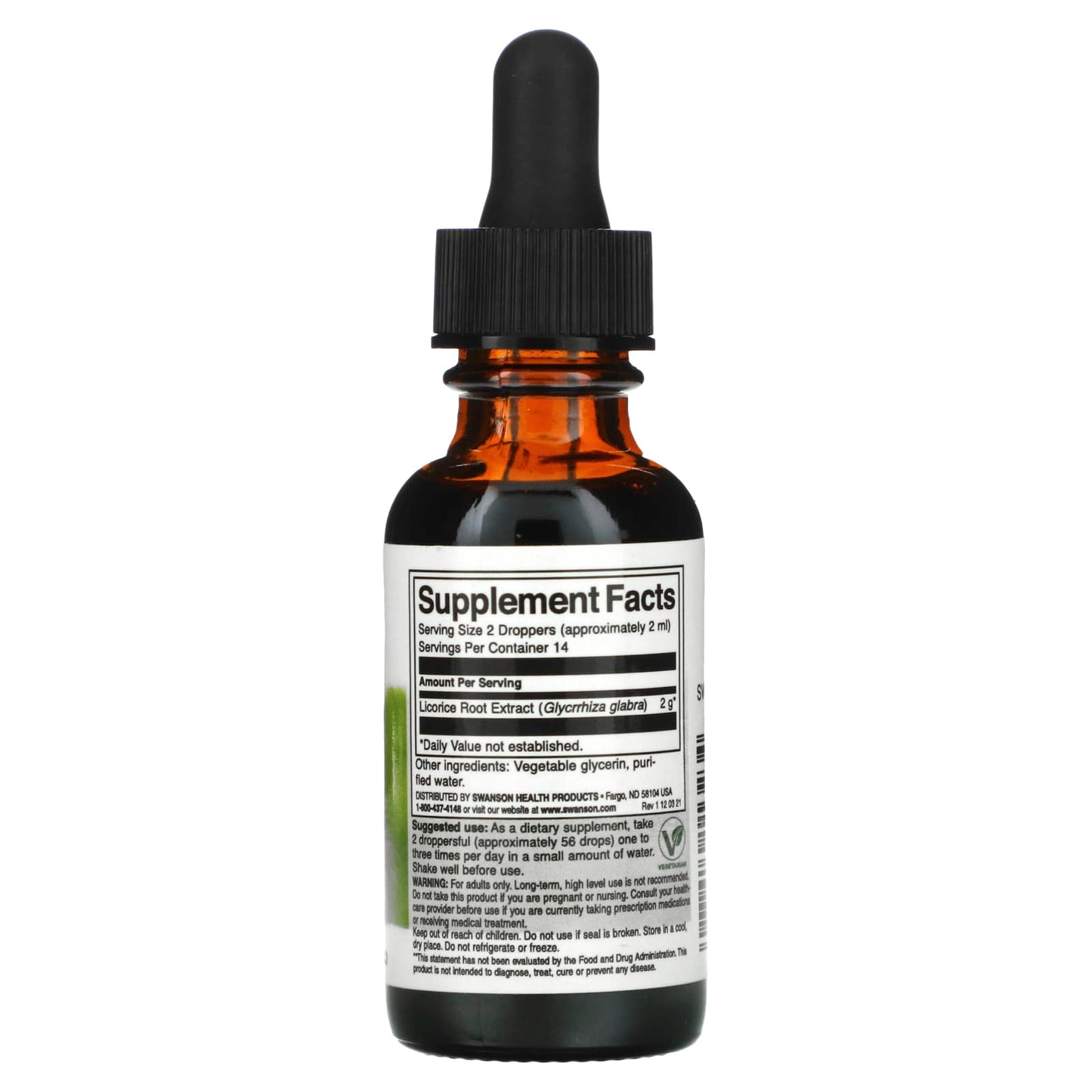 Swanson, Licorice Root Liquid Extract, 1 fl oz (29.6 ml)