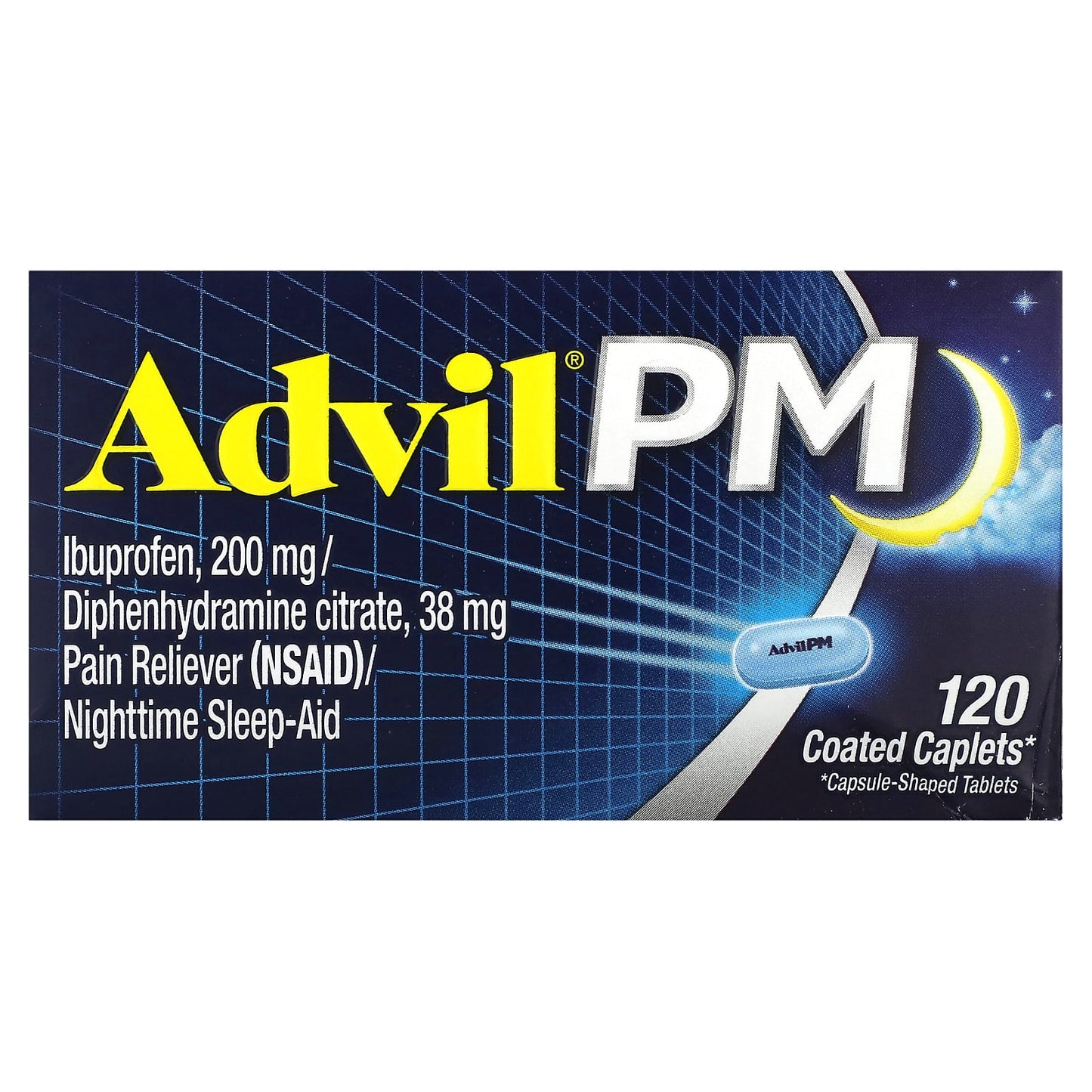 Advil-PM-Ibuprofen-200 mg -120 Coated Caplets