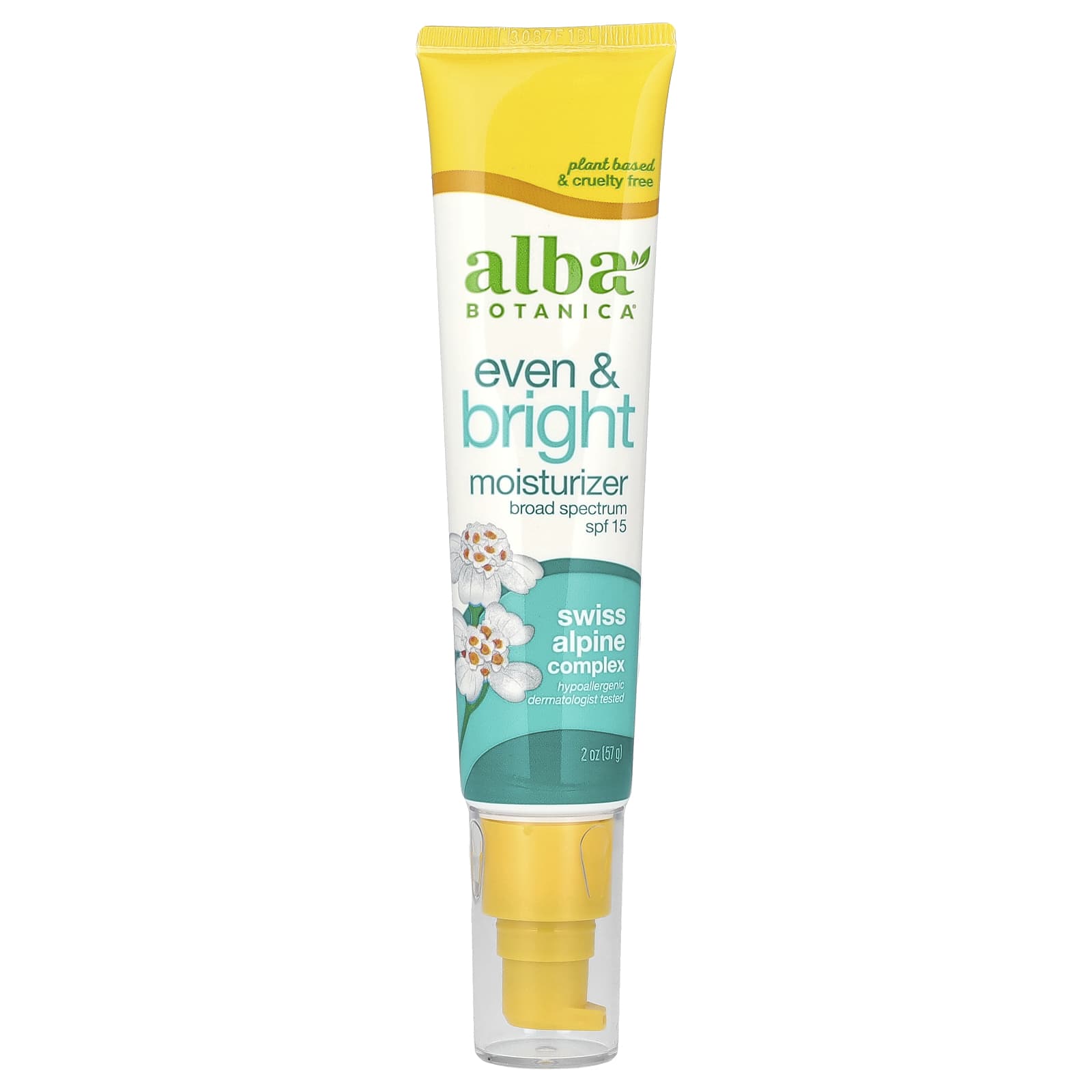 Alba Botanica-Even & Bright Moisturizer-SPF 15-2 oz (57 g)