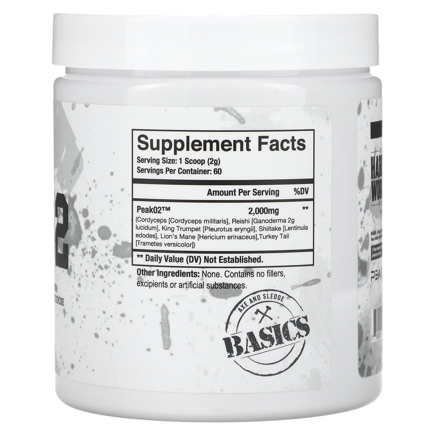 Axe & Sledge Supplements, Basics, Peak-02, Unflavored, 4.23 oz (120 g)