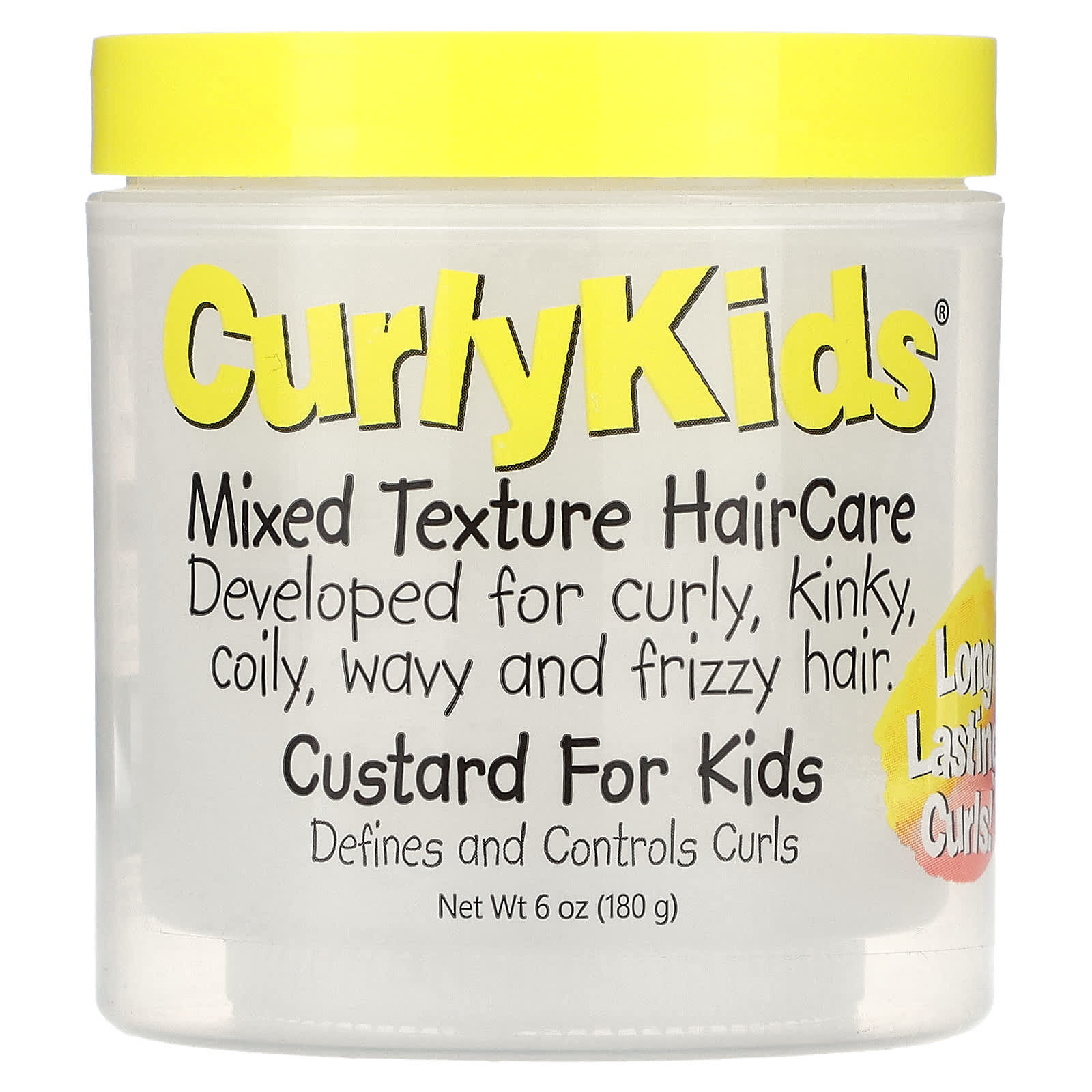 CurlyKids-Mixed Texture HairCare-Custard for Kids-6 oz (180 g)