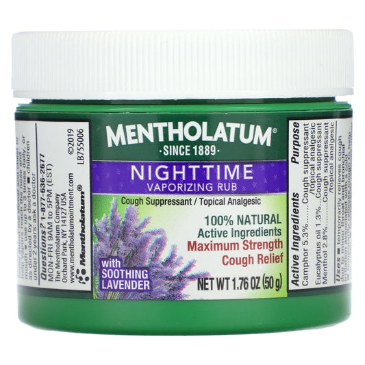 Mentholatum-Nighttime Vaporizing Rub-1.76 oz (50 g)