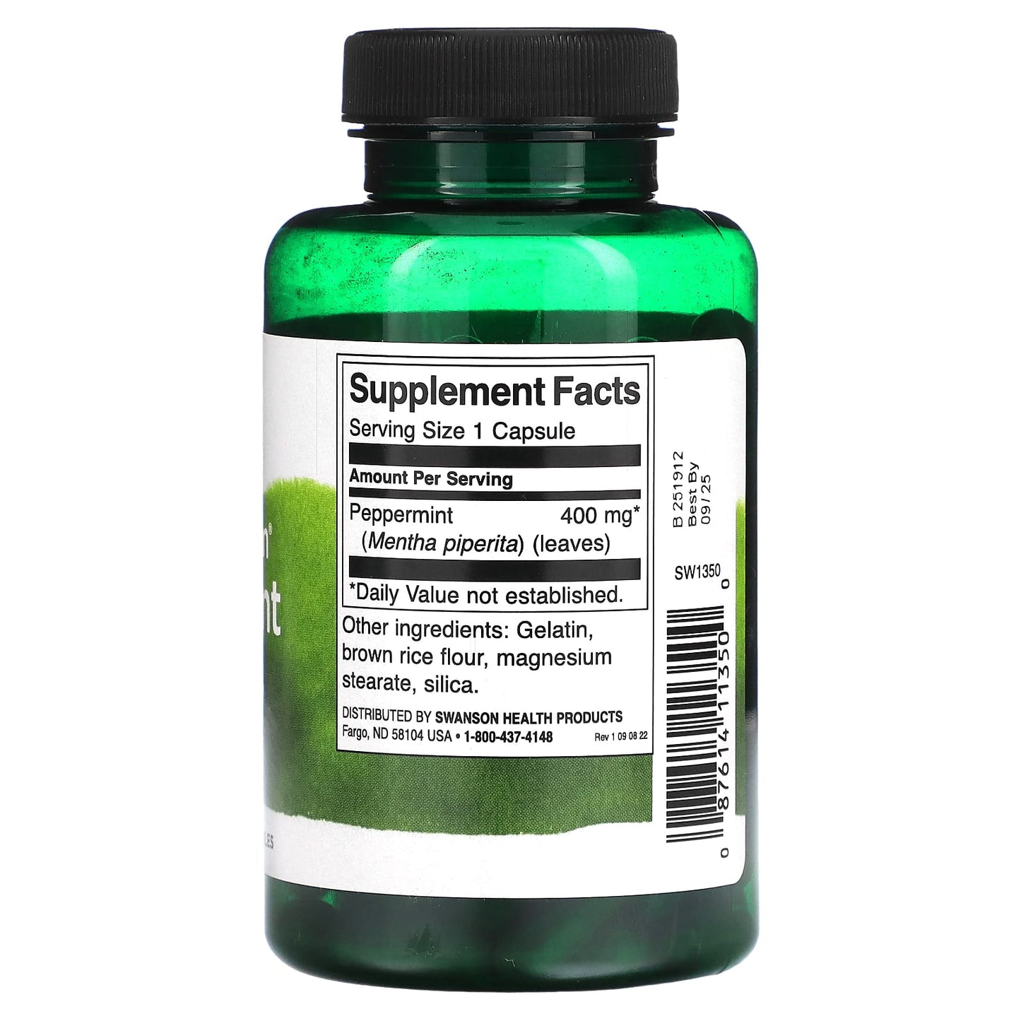 Swanson, Full Spectrum Peppermint Leaf, 400 mg, 120 Capsules