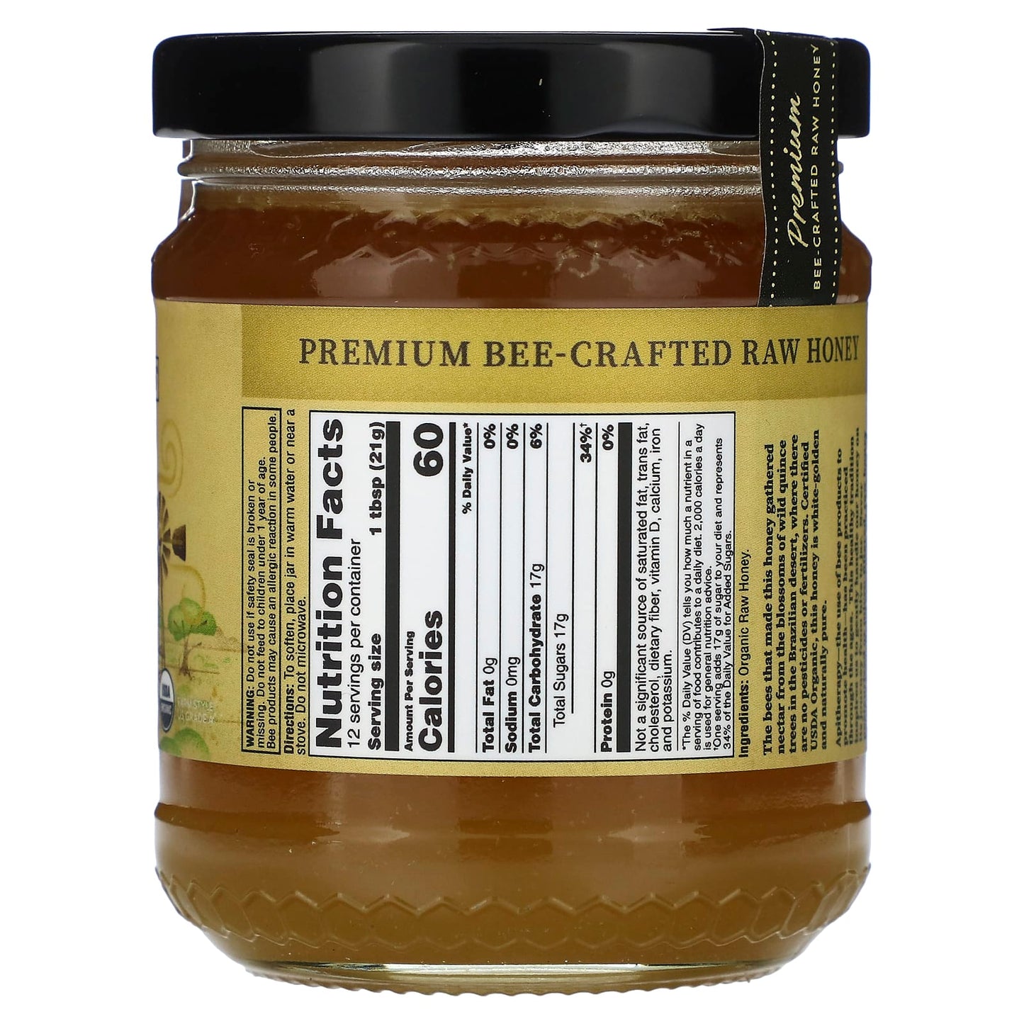 Honey Gardens, Organic Raw Honey, 9 oz (255 g)