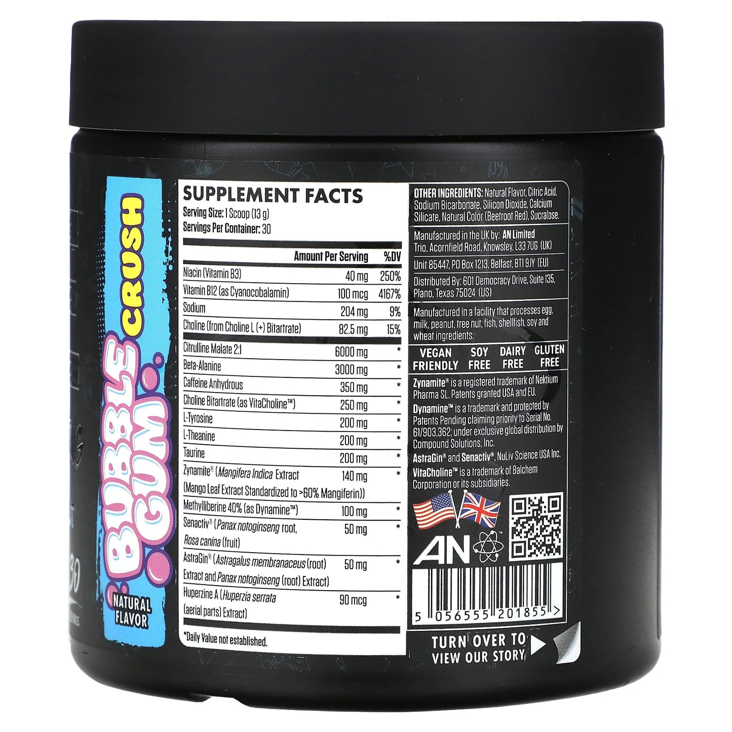 ABE, Ultimate Pre-Workout, Bubble Gum Crush, 13.75 oz (390 g)