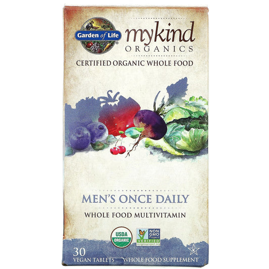 Garden of Life-MyKind Organics-Men's Once Daily-30 Vegan Tablets