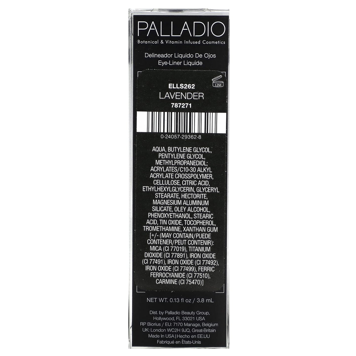 Palladio, Liquid Eyeliner, Lavender ELLS262, 0.13 fl oz (3.8 ml)