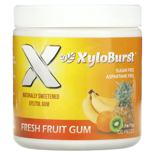 Xyloburst-Xylitol Gum-Fresh Fruit-100 Pieces-5.29 oz (150 g)