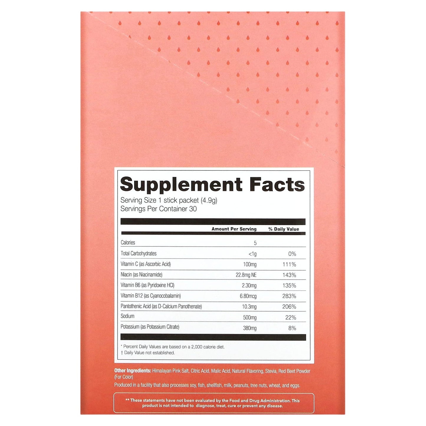 310 Nutrition, Hydrate, Electrolyte Drink Mix, Strawberry, 30 Sticks, 0.17 oz (4.9 g) Each