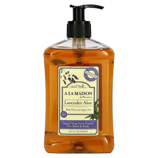 A La Maison de Provence-Liquid Soap For Hand & Body-Lavender Aloe-16.9 fl oz (500 ml)