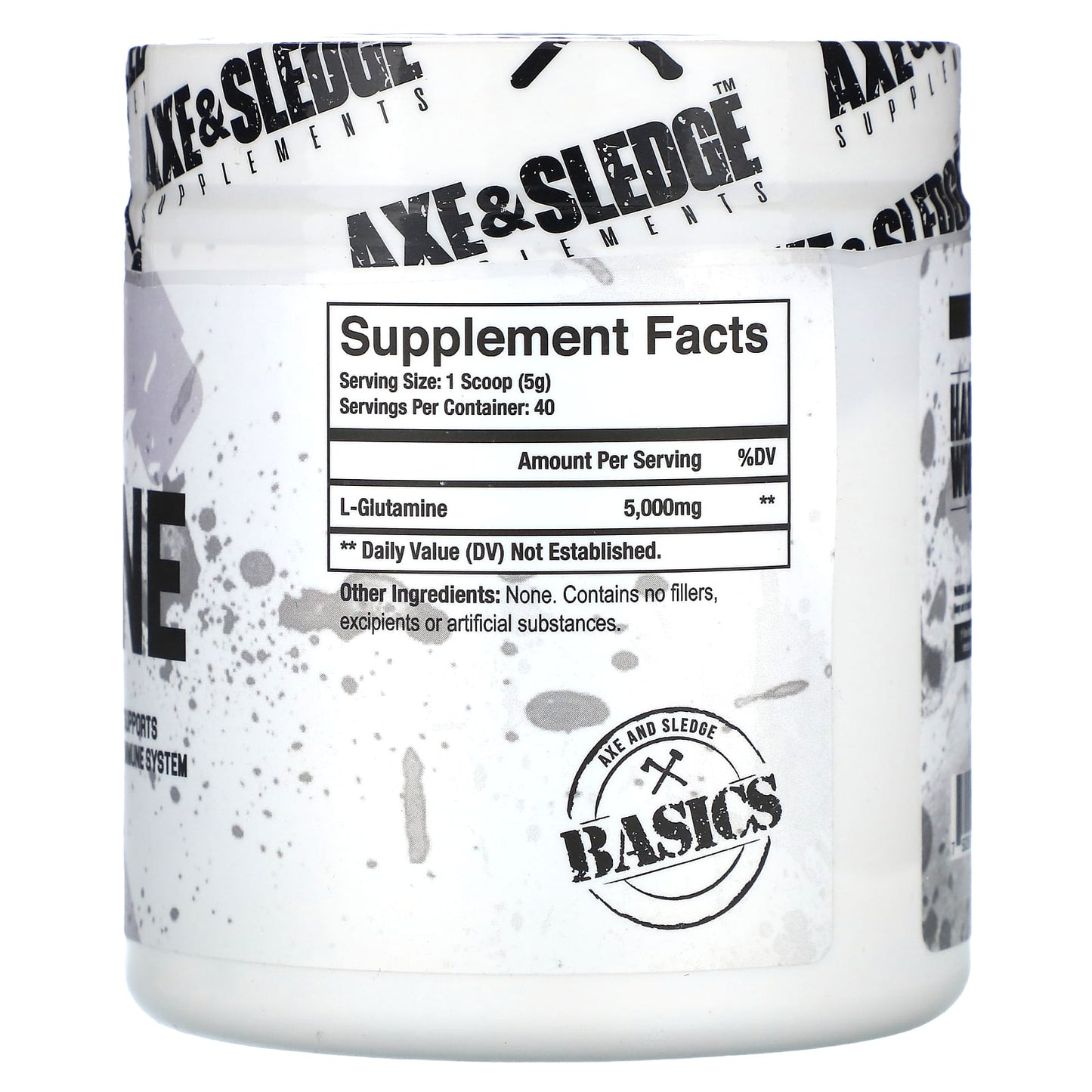 Axe & Sledge Supplements, Basics, Glutamine, Unflavored, 7.05 oz (200 g)