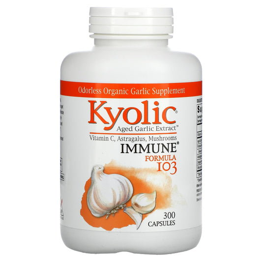 Kyolic-Aged Garlic Extract-Immune-Formula 103-300 Capsules