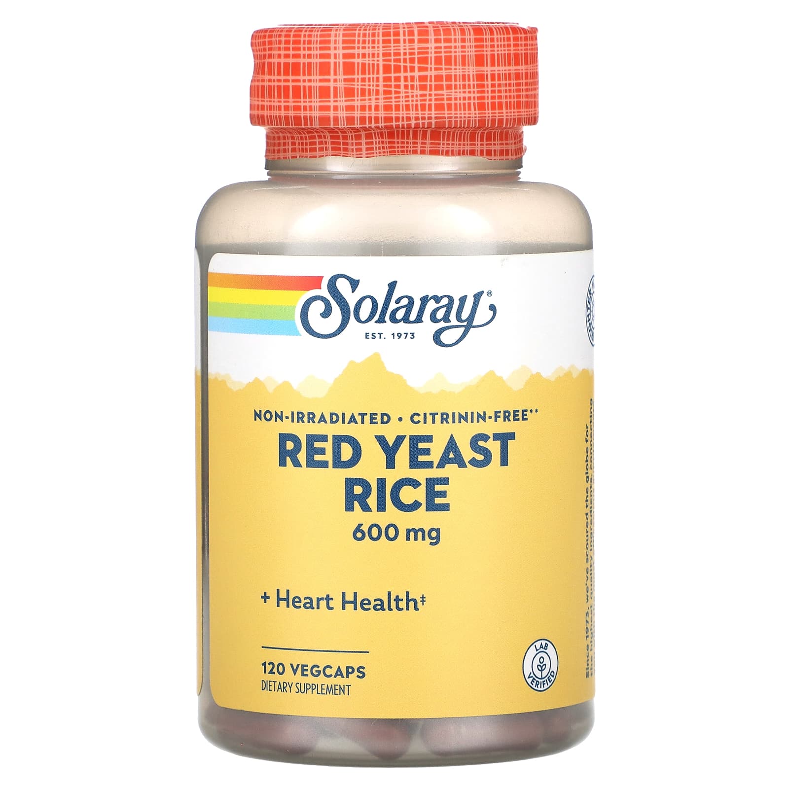 Solaray-Red Yeast Rice-600 mg-120 VegCaps