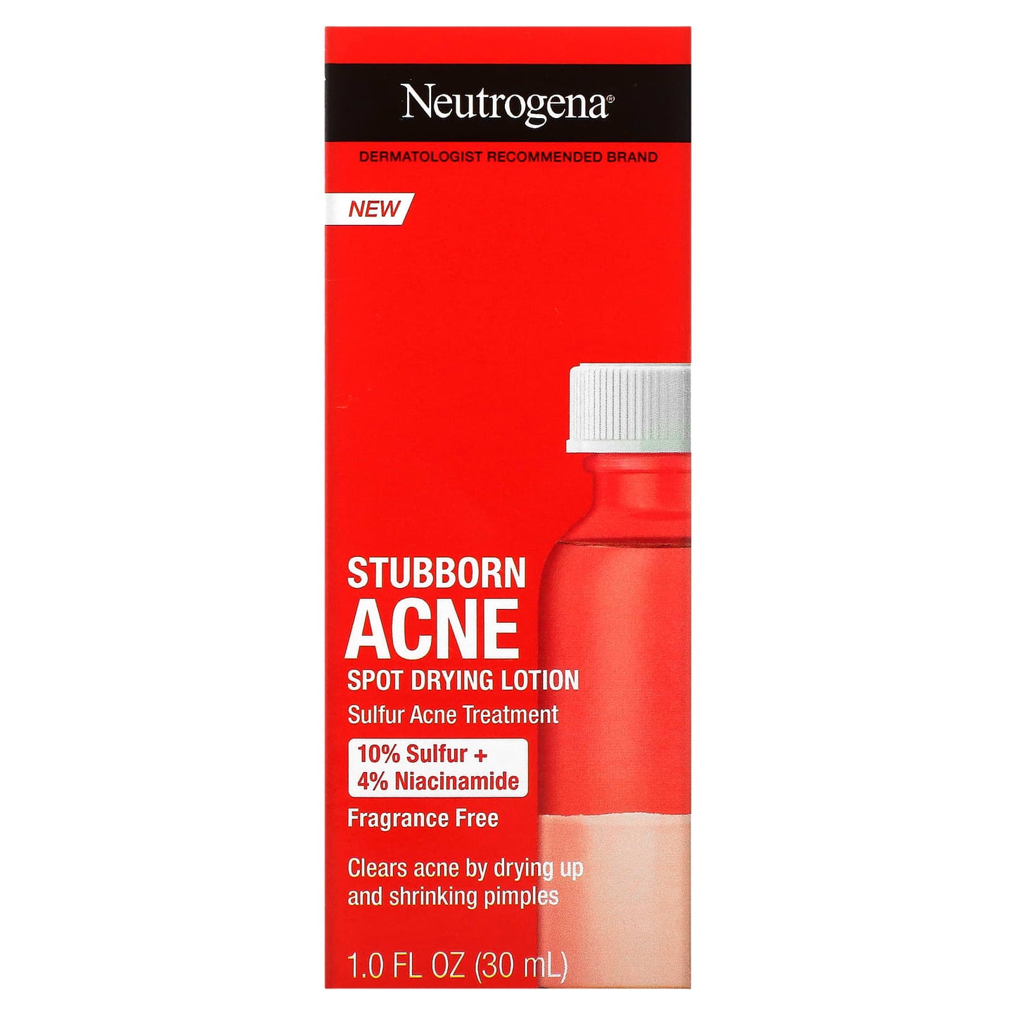 Neutrogena-Stubborn Acne-Spot Drying Lotion-Fragrance Free-1 fl oz (30 ml)