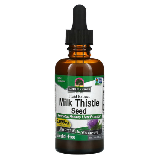 Nature's Answer-Milk Thistle Seed-Fluid Extract-Alcohol-Free-2,000 mg-2 fl oz (60 ml)