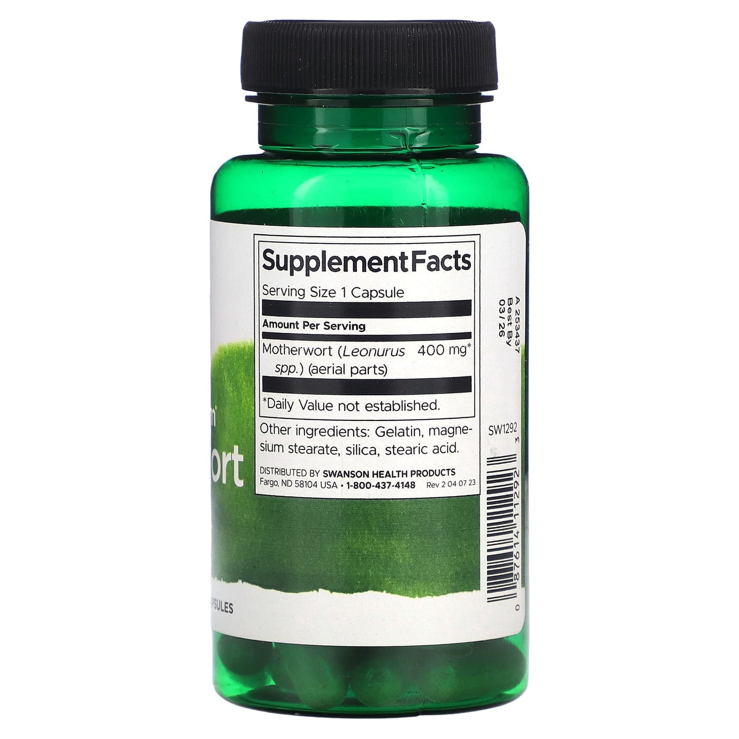 Swanson, Full Spectrum Motherwort, 400 mg , 60 Capsules