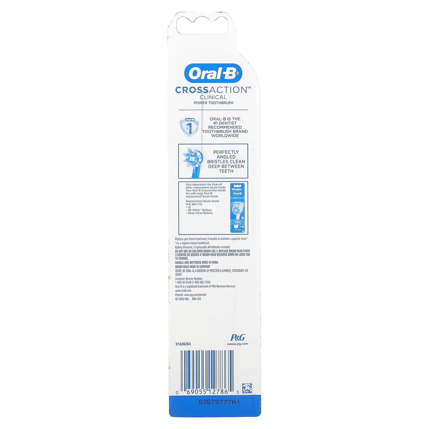 Oral-B, CrossAction Clinical Power Toothbrush, Black, 1 Toothbrush