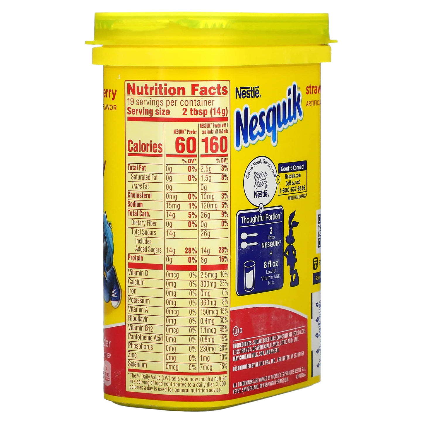 Nesquik, Nestle, Powder, Strawberry, 9.38 oz (266 g)