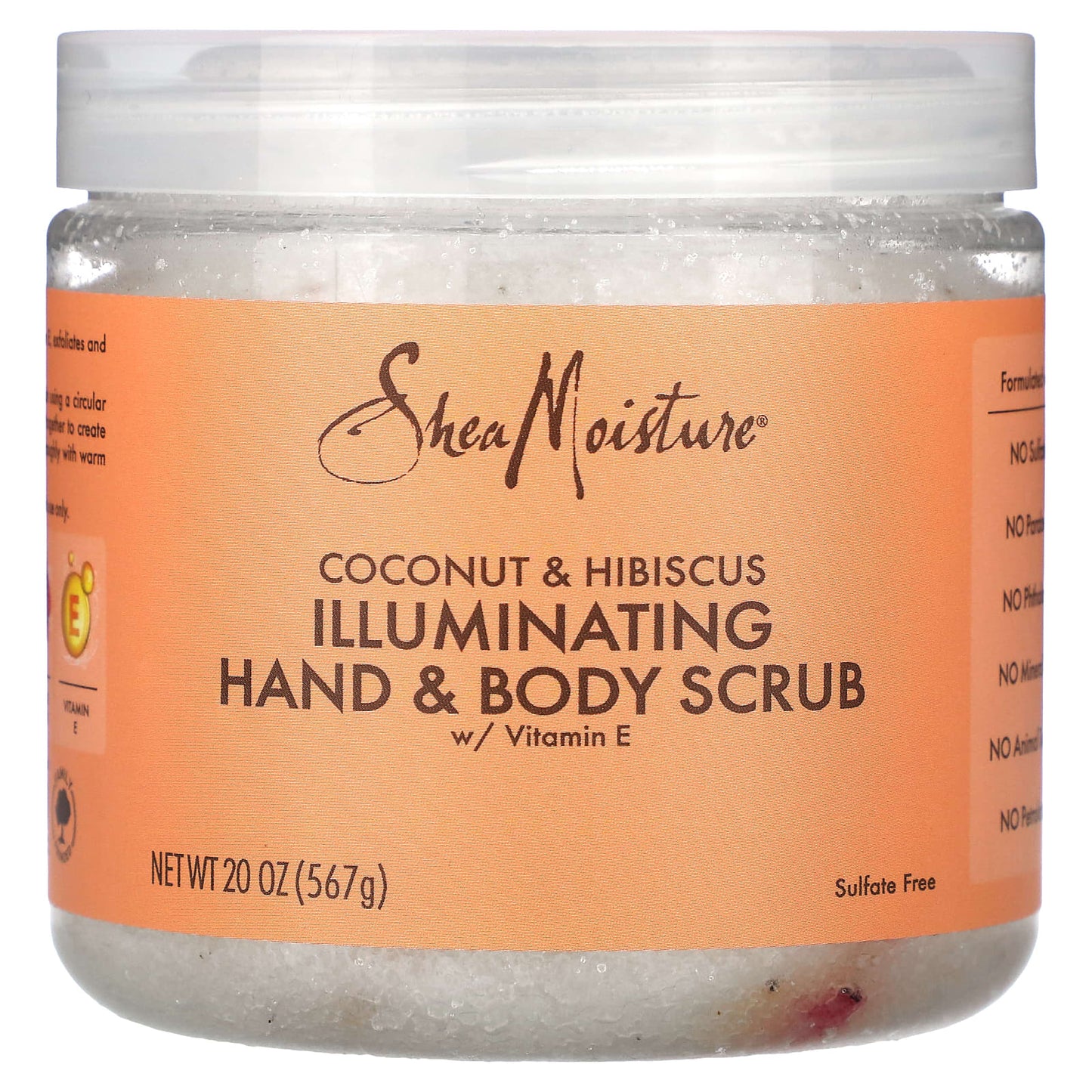 SheaMoisture-Illuminating Hand & Body Scrub With Vitamin E-Coconut & Hibiscus-20 oz (567 g)