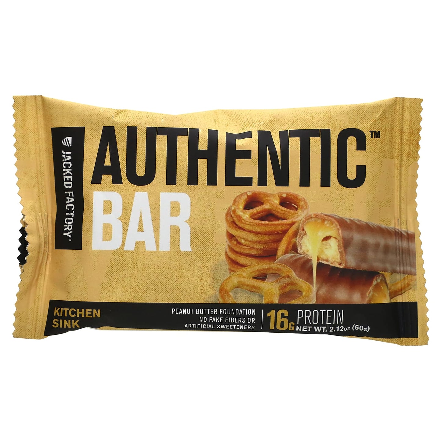 Jacked Factory, Authentic Bar, Protein Bar, Kitchen Sink, 12 Bars, 2.12 oz (60 g) Each