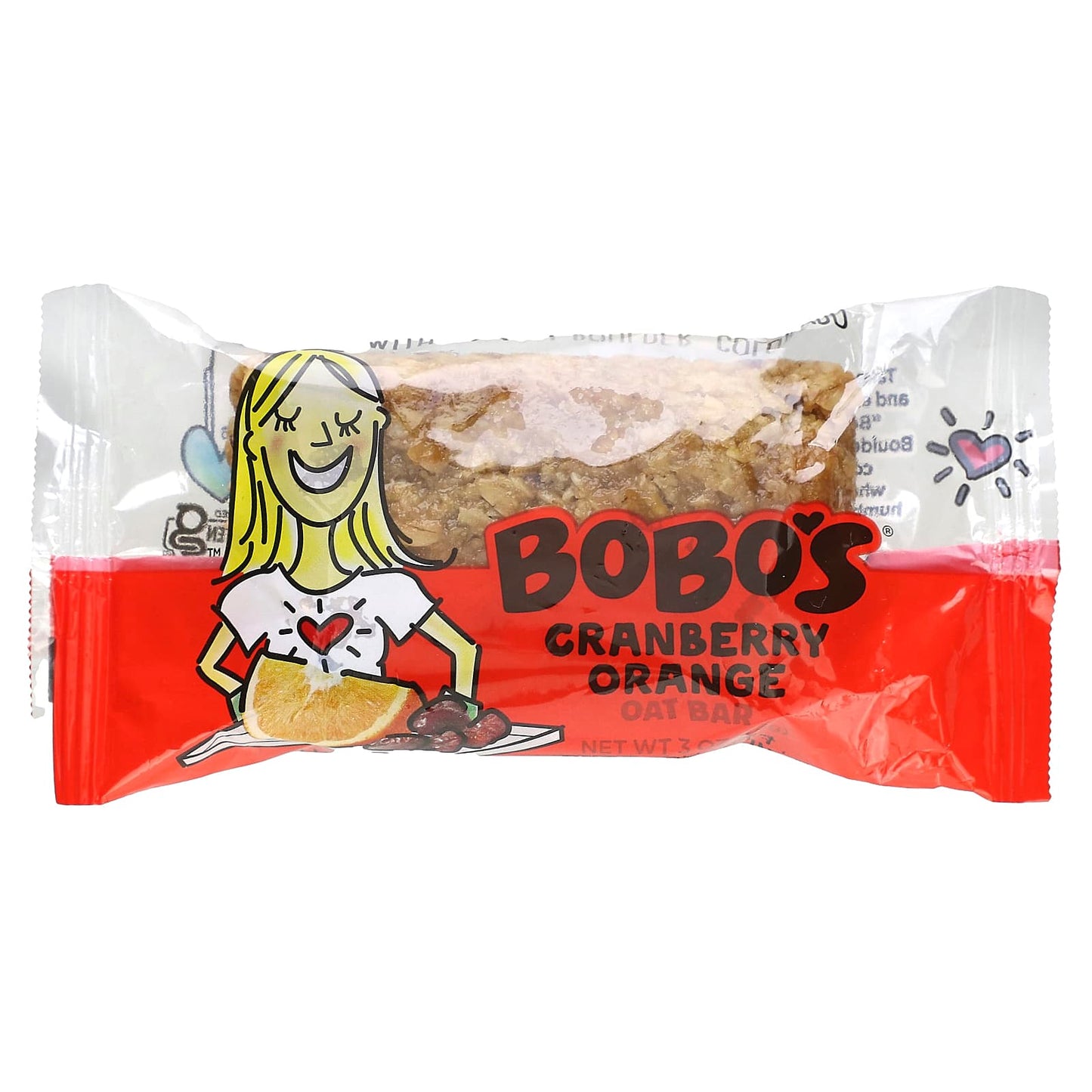 Bobo's Oat Bars, Cranberry Orange Oat Bars, 12 Bars, 3 oz (85 g) Each