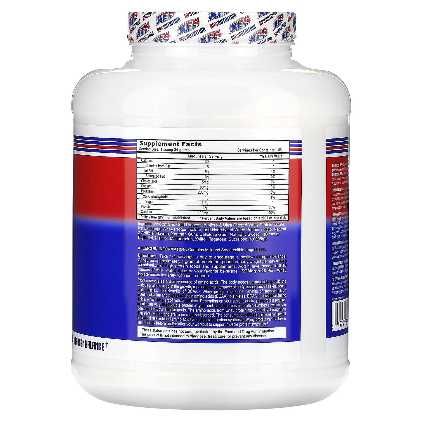 APS, Isomorph 28, Pure Whey Isolate, Vanilla Milkshake, 5 lb (2.27 kg)