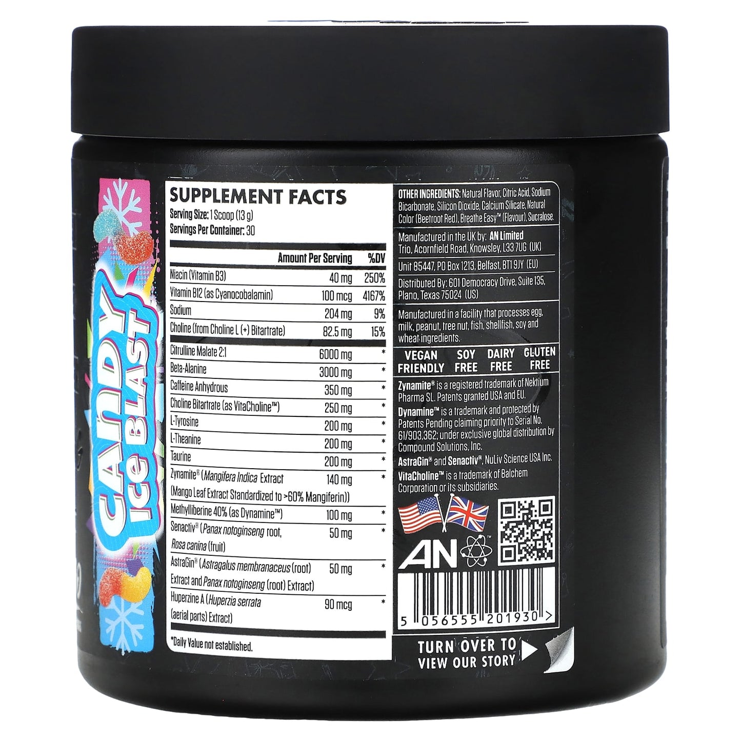 ABE, Ultimate Pre-Workout, Candy Ice Blast, 13.75 oz (390 g)