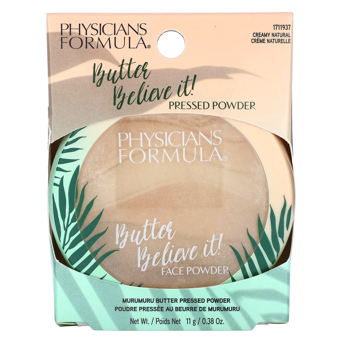 Physicians Formula, Butter Believe It, Murumuru Butter Pressed Powder, Creamy Natural, 0.38 oz (11 g)