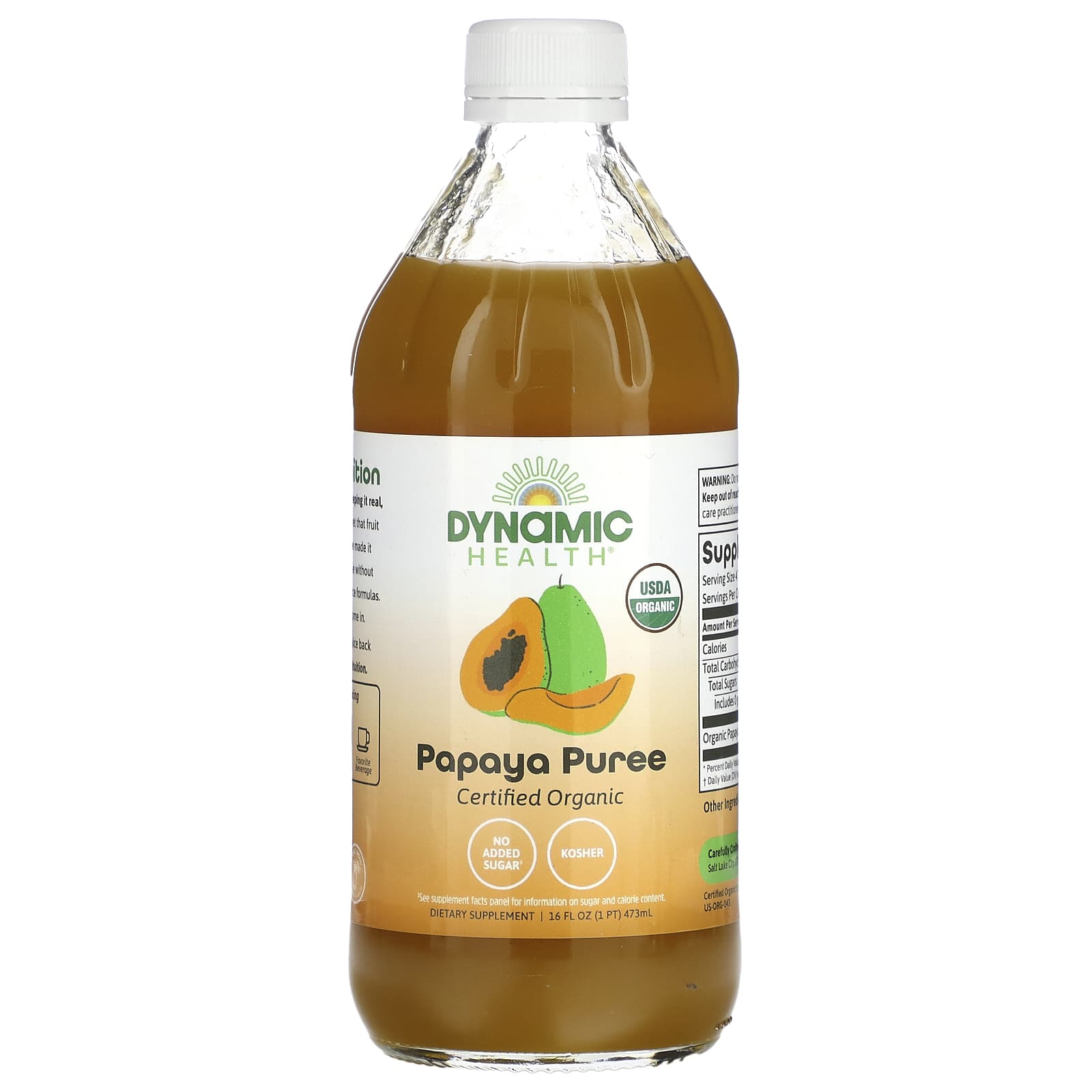 Dynamic Health-Papaya Puree-16 fl oz (473 ml)