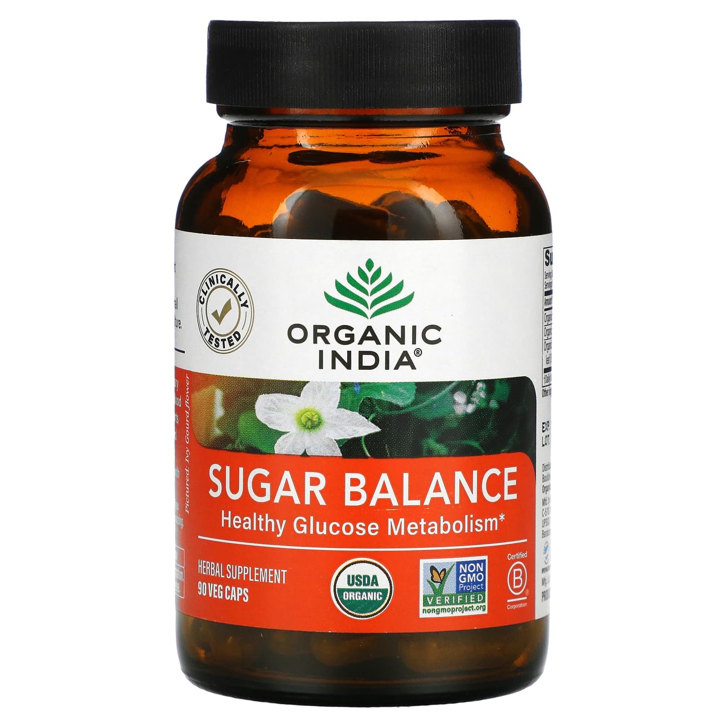 Organic India-Sugar Balance-Healthy Glucose Metabolism-90 Veg Caps