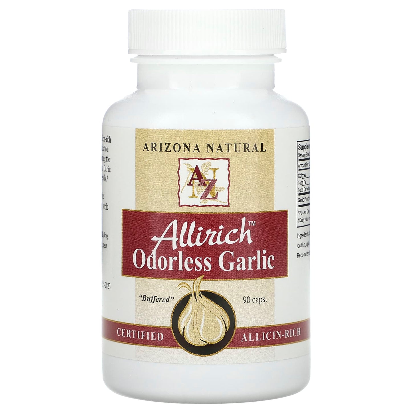 Arizona Natural-Allirich-Odorless Garlic-90 Caps