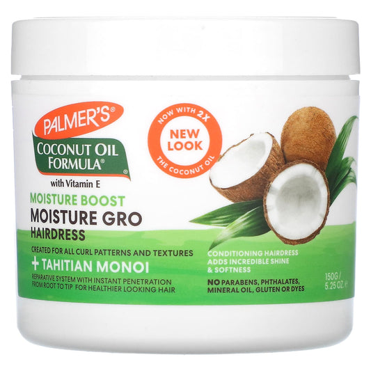 Palmer's-Coconut Oil Formula with Vitamin E-Moisture Boost-Moisture Gro Hairdress-5.25 oz (150 g)